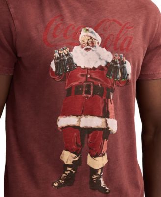 Men's Coke Santa Print Crewneck T-Shirt