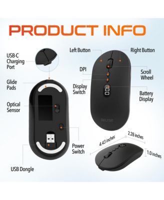 S16 Wireless Mouse, Quiet, Adjustable DPI (DMS16-WR)