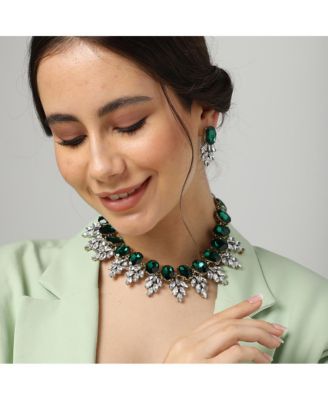 Women's Gold Plated Designer Stone Jewellery Set