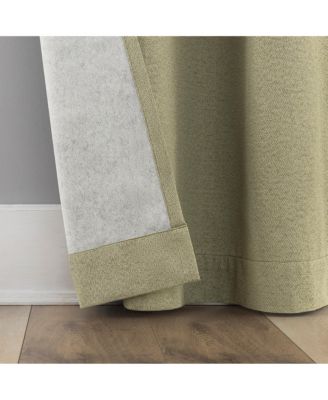 Parsons Herringbone Magnetic Closure 100% Blackout Rod Pocket Curtain Panel Pair