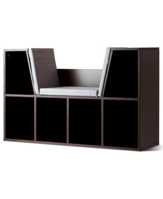 6 Cubby Kid Storage Cabinet Cushioned Bookcase Multi-Purpose Reading Shelf