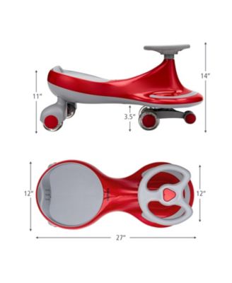 Wiggle Car Ride-on Toy with Flashing Wheels-Red