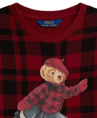 Girls' 7-16 Plaid Long-Sleeve Sweatshirt