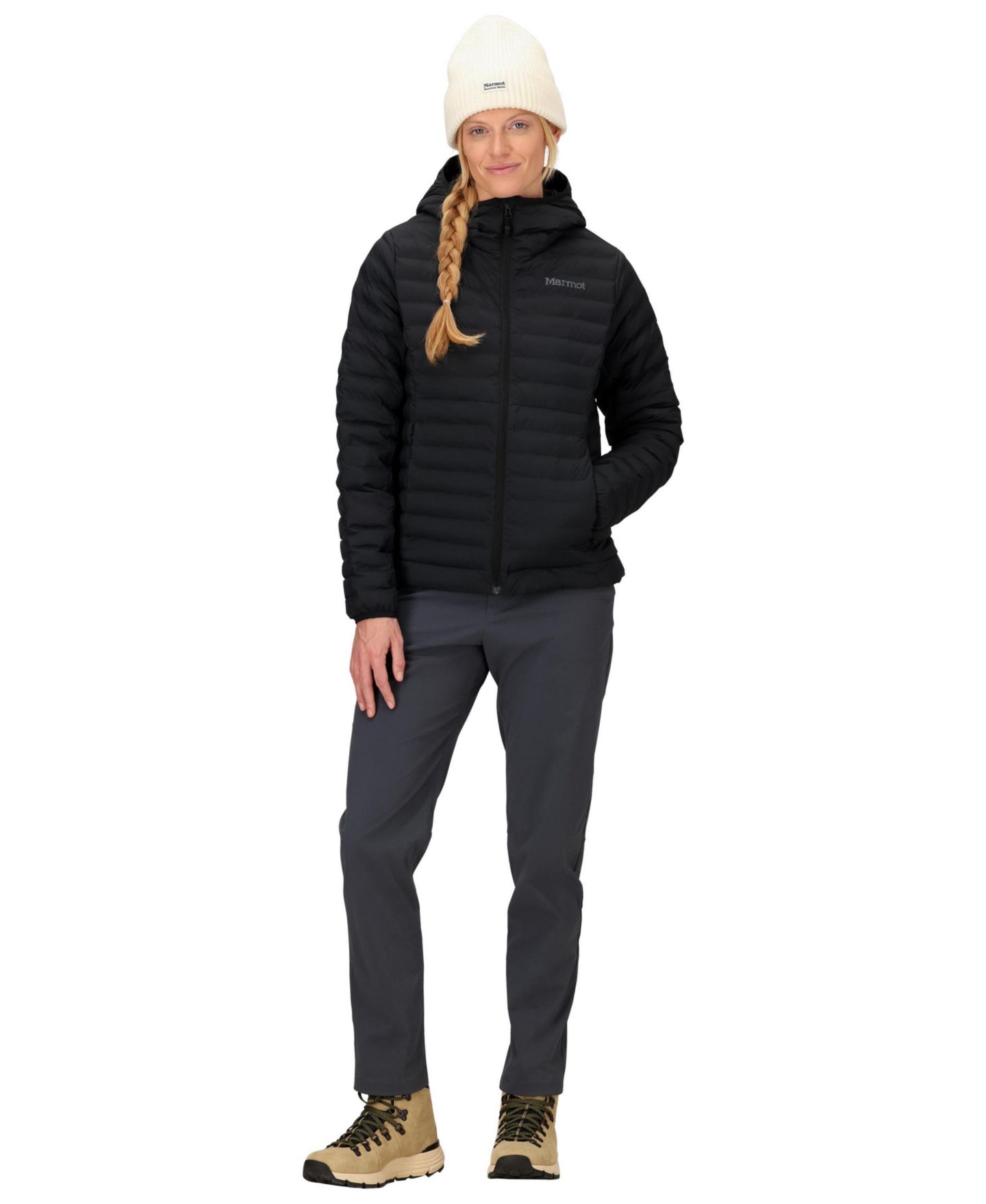 Женские худи Marmot Echo Featherless Hoody, цвет: Чёрный — фото 2