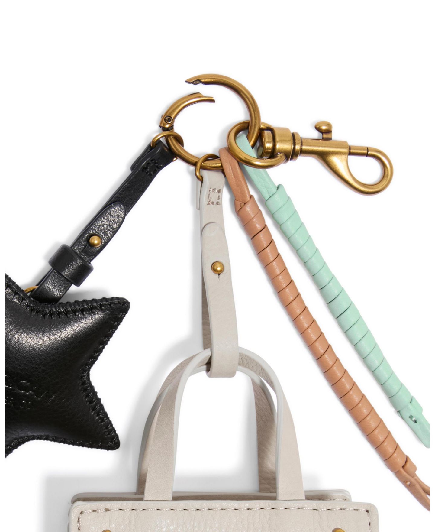 Женские сумки American Leather Co. Charms Set, цвет: Кремовый разноцветный — фото 2