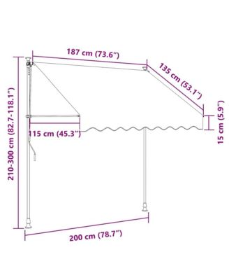 Retractable Awning Orange and Brown