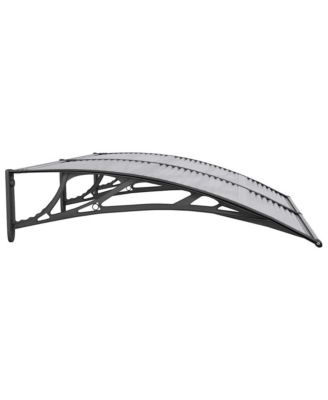 Door Canopy Black Polycarbonate, ABS, Aluminum 59.1 x 39.4 in