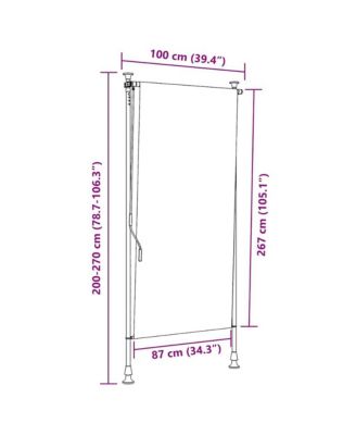 Outdoor Roller Blind Orange, White, Anthracite