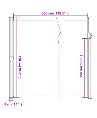 Retractable Side Awning Anthracite