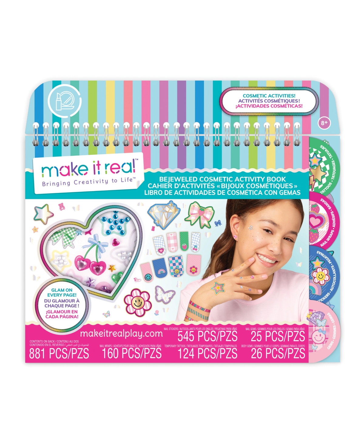 Make It Real Bejeweled Cosmetic Activity Book In Multi