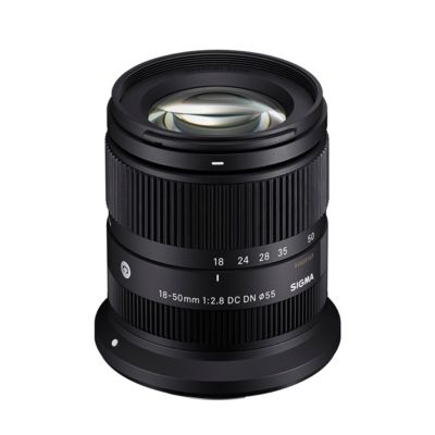 18-50mm f/2.8 DC DN Contemporary Lens for Canon RF, Bundle with 55mm Filter Kit, Soft Lens Pouch and Cleaning Kit