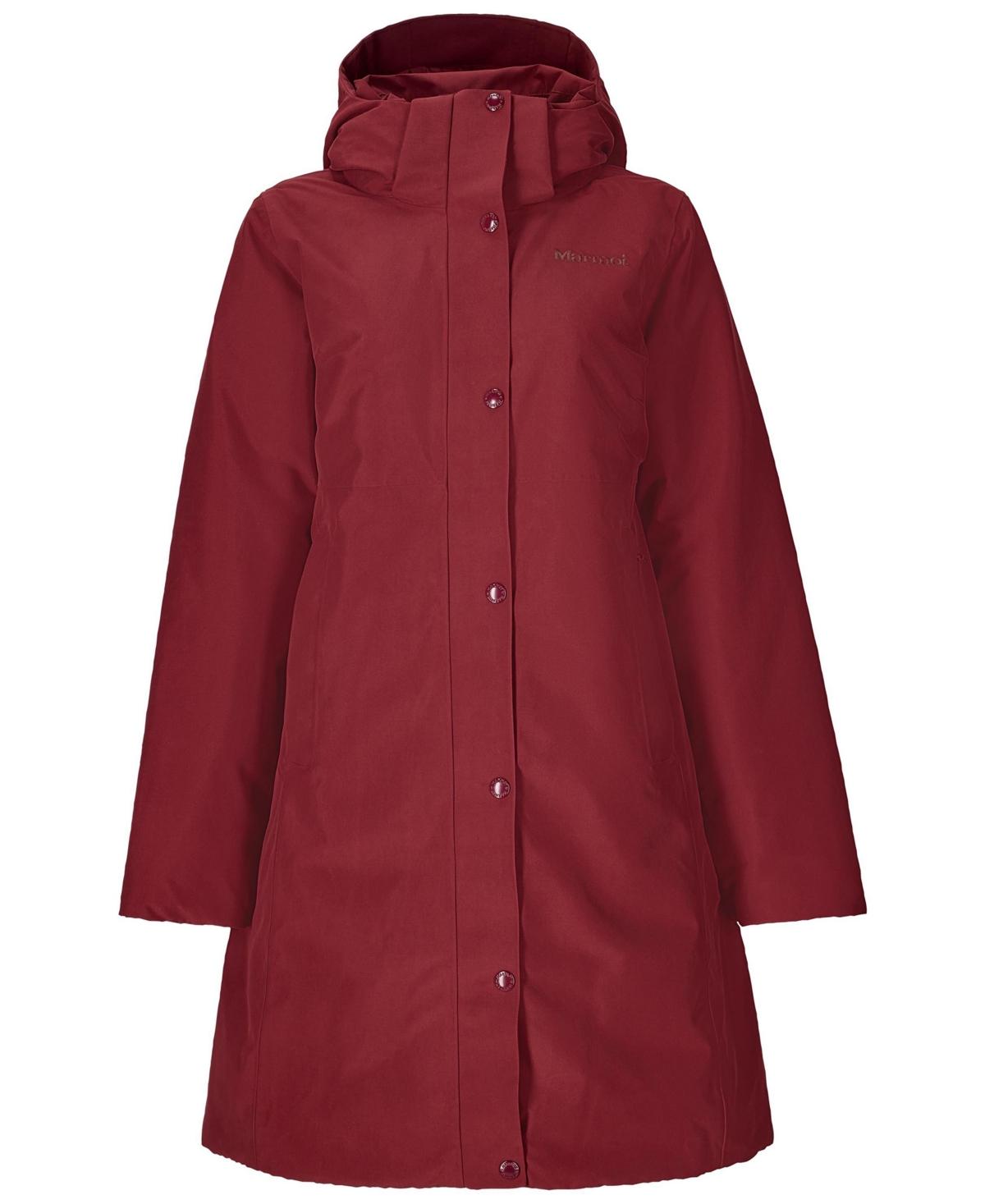 Marmot Women's Chelsea Hooded Waterproof Down Coat In Burgundy