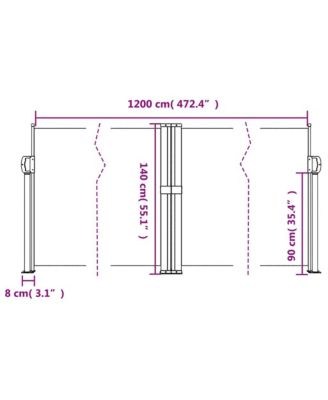 Retractable Side Awning Anthracite
