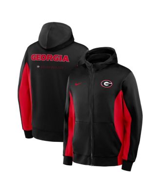 Nike - Men's Black/Red Georgia Bulldogs Dri-FIT Game Full-Zip Hoodie Jacket