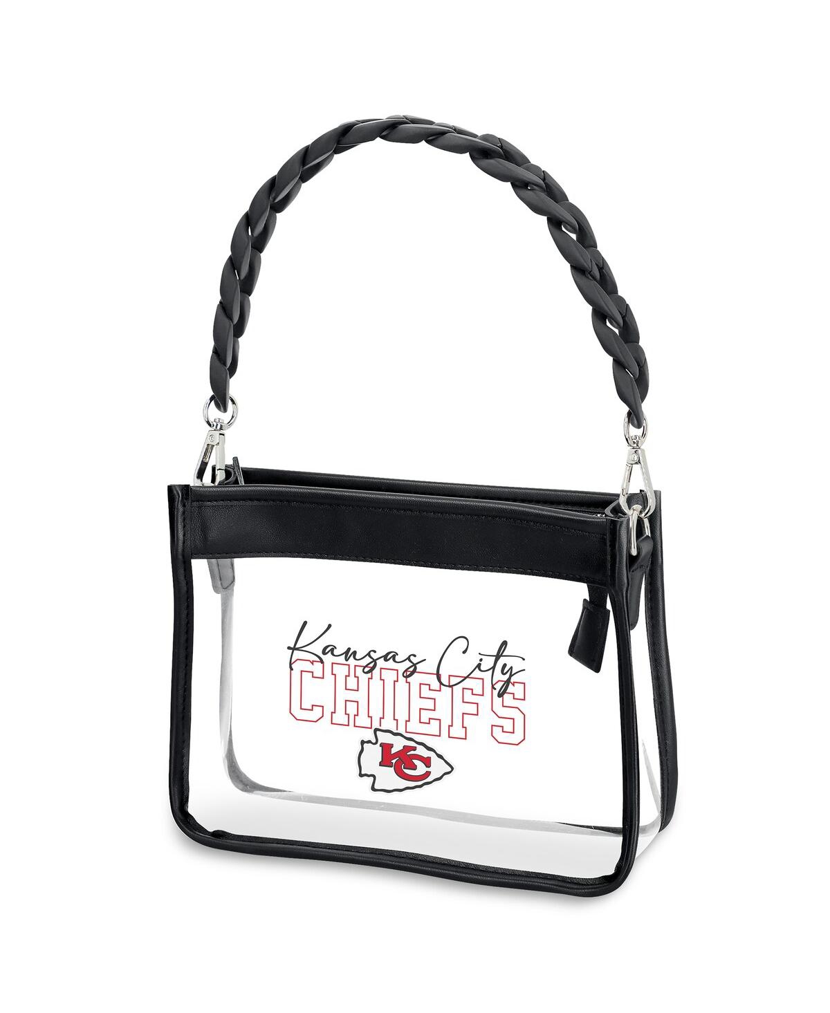 Wear By Erin Andrews Kansas City Chiefs Plastic Chain Mini Crossbody In Transparent
