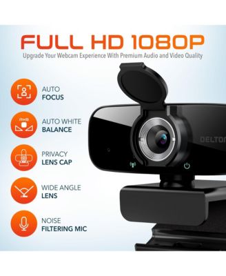 USB Webcam with Microphone, HD 1080p Wired Webcam (DCAM24BK)