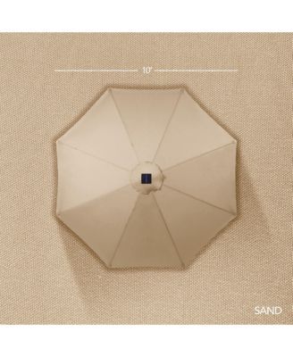 10ft 360degree(s) Rotating Cantilever Easy Auto Open Patio Umbrella w/ Solar LED Lights