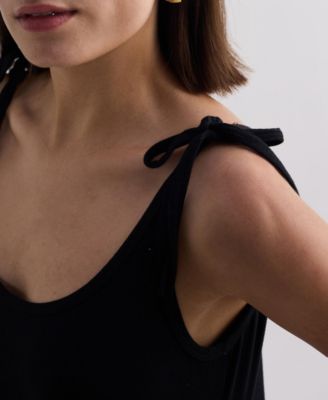 Women's Shoulder Tie-Detail Maxi Dress