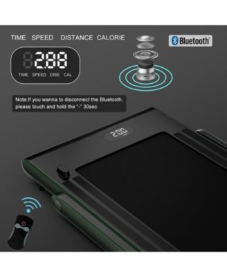 2.25HP 2 in 1 Folding Treadmill with APP Speaker Remote Control-Green