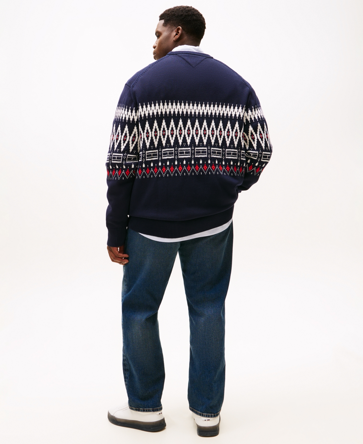 Tommy Hilfiger Fairisle Wool Sweater In Blue
