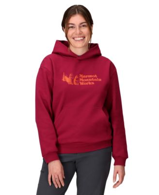 Marmot - Women's MMW Logo-Print Ribbed-Trim Hoodie