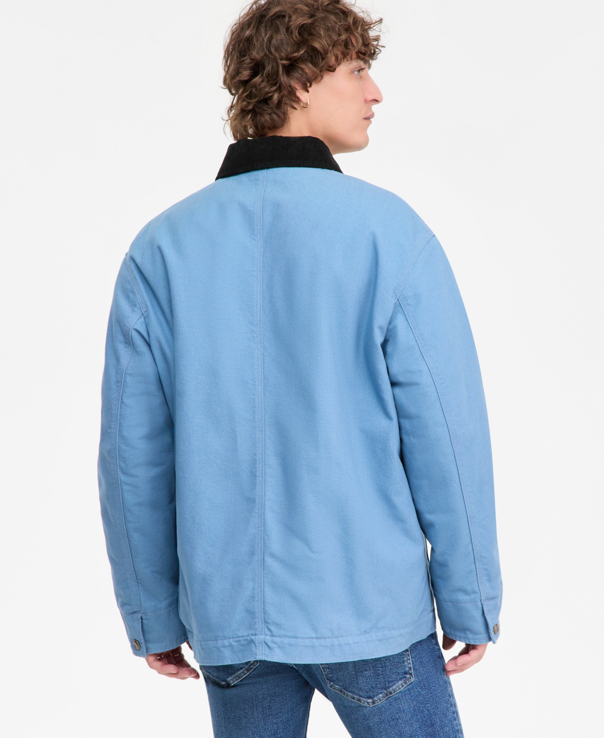 Hugo Boss Men's Cotton Sorbas Long-Sleeve Snap-Front Shirt Jacket