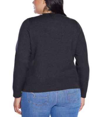 Plus Size  Front-Embellished Sweater