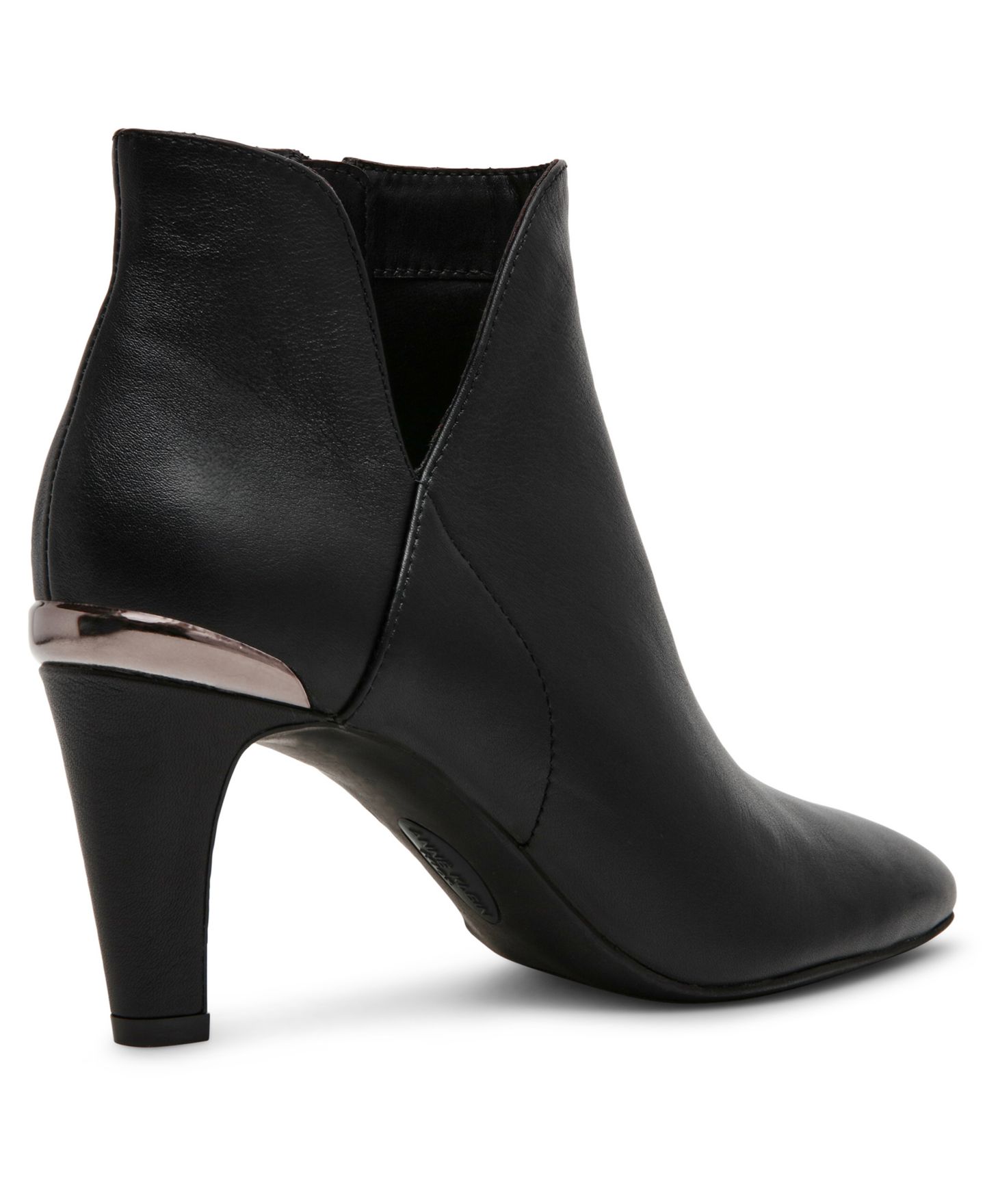 Женские ботинки Anne Klein Annabelle Ankle Dress Booties, цвет: Чёрный гладкий — фото 7