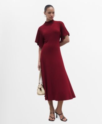 MANGO - Women's Bell Sleeves A-Line Dress