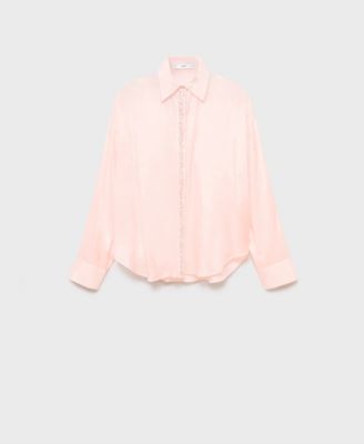 Women's Rhinestones Detail Modal Shirt