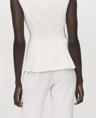 Women's Pleat Detail Peplum Top