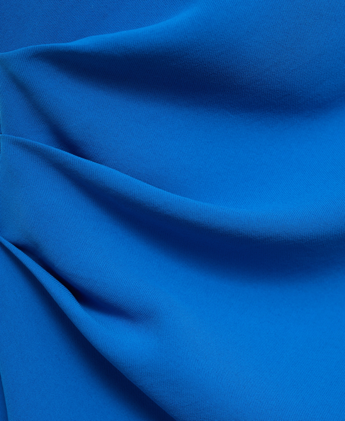 Mango Women's Ruched Midi Dress In Blue