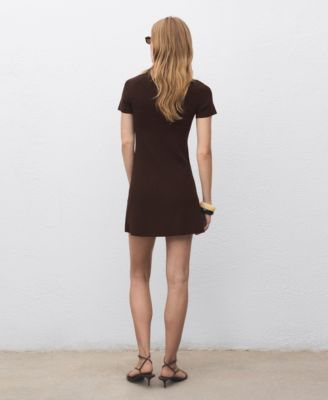 Women's Perkins-Neck Knitted Dress