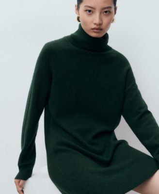 Women's Short Knitted Turtleneck Dress