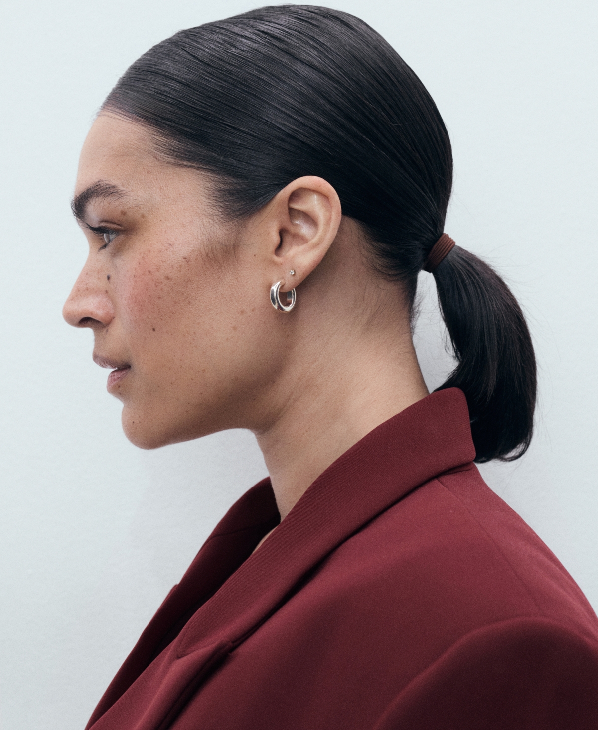 Mango Women's Double-breasted Suit Jacket In Burgundy