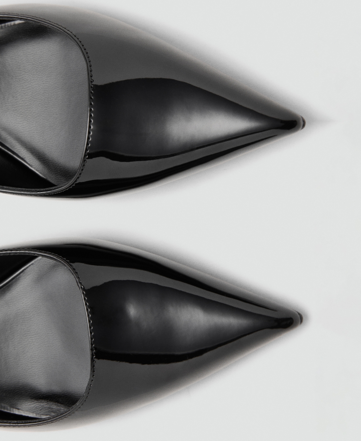 Mango Women's Kitten-Heel Patent Leather Shoes