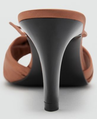 Women's Metallic Embellishment Satin High-Heeled Sandals