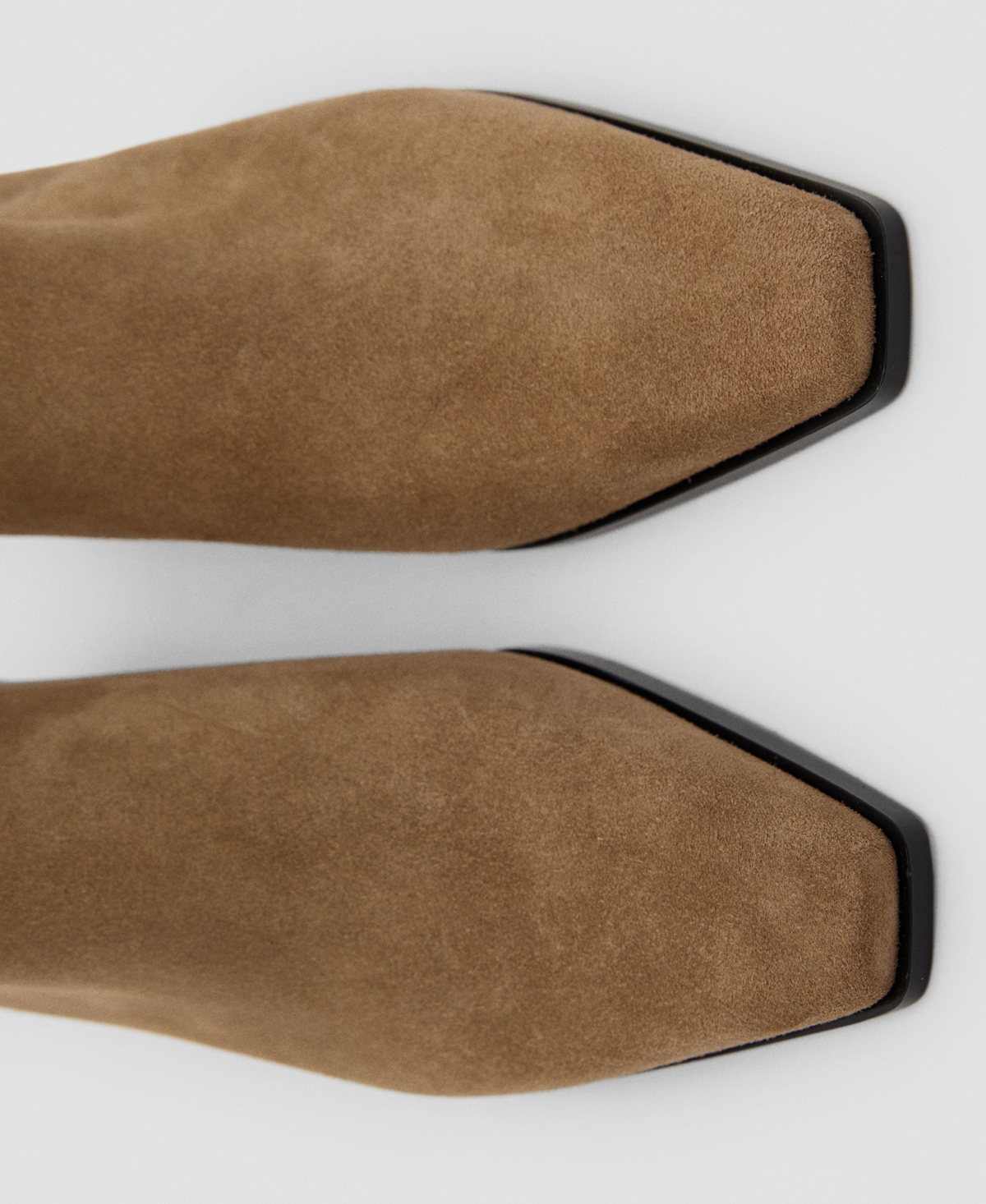 Mango Square Toe Bootie In Brown