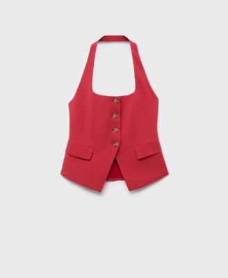 Women's Linen-Blend Suit Vest