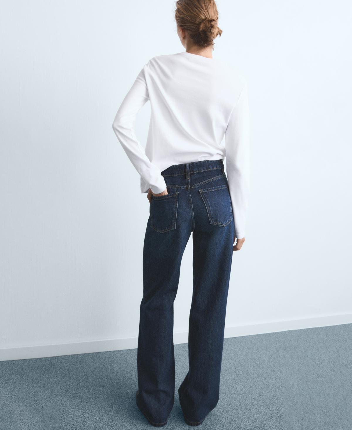 Mango Women's Danila Wide Leg High-Rise Jeans