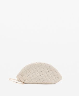 MANGO - Women's Braided Leather Clutch Bag