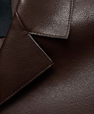 Women's Pockets Leather-Effect Jacket