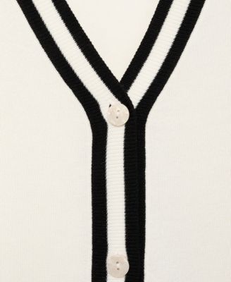 Women's Contrasting Stripes Cardigan