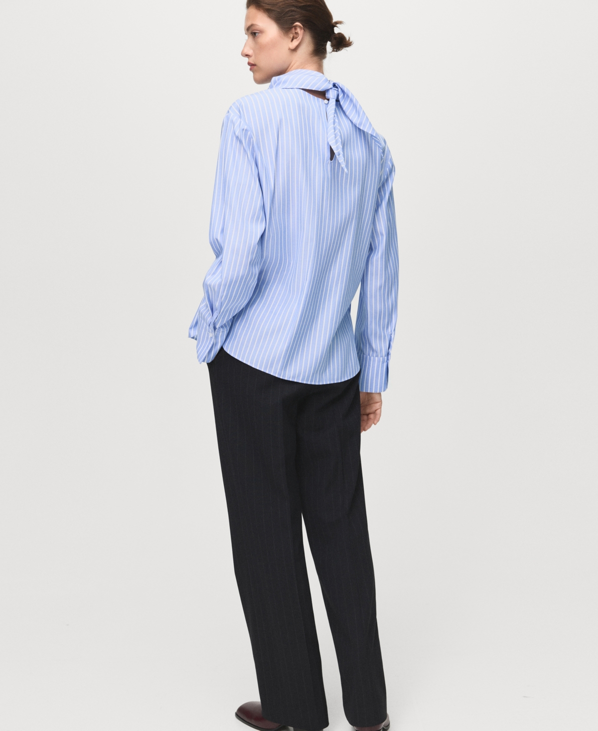Mango Blouse À Rayures Style Foulard Bleu Ciel - Femme - Xl -  In Blue