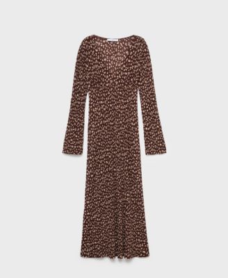 Women's Printed V-Neck Dress