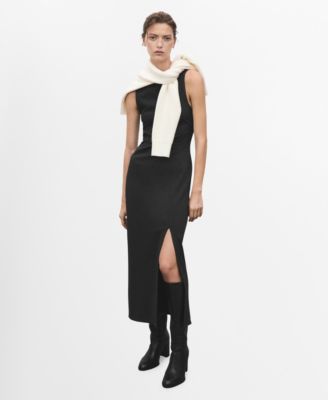 MANGO - Women's Cut-Out Ruched Dress