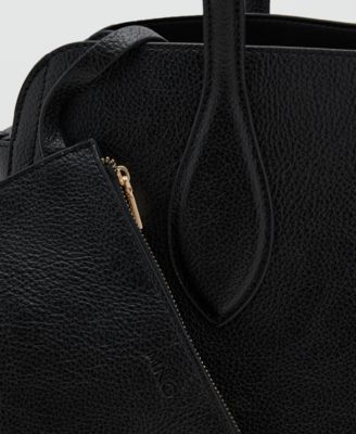 Women's Pebbled Leather Effect Medium Bag