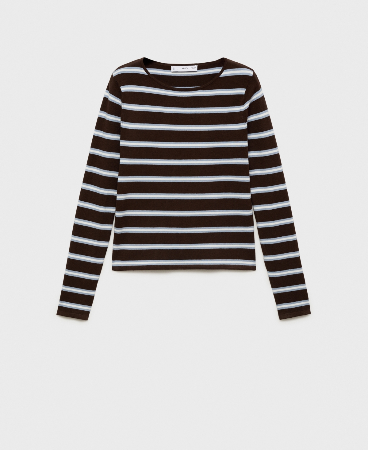 Mango Women's Fine Knit Striped Sweater In Brown