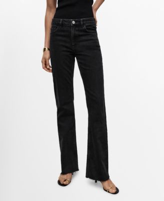 MANGO - Women's Fiona Flared Mid-Rise Jeans