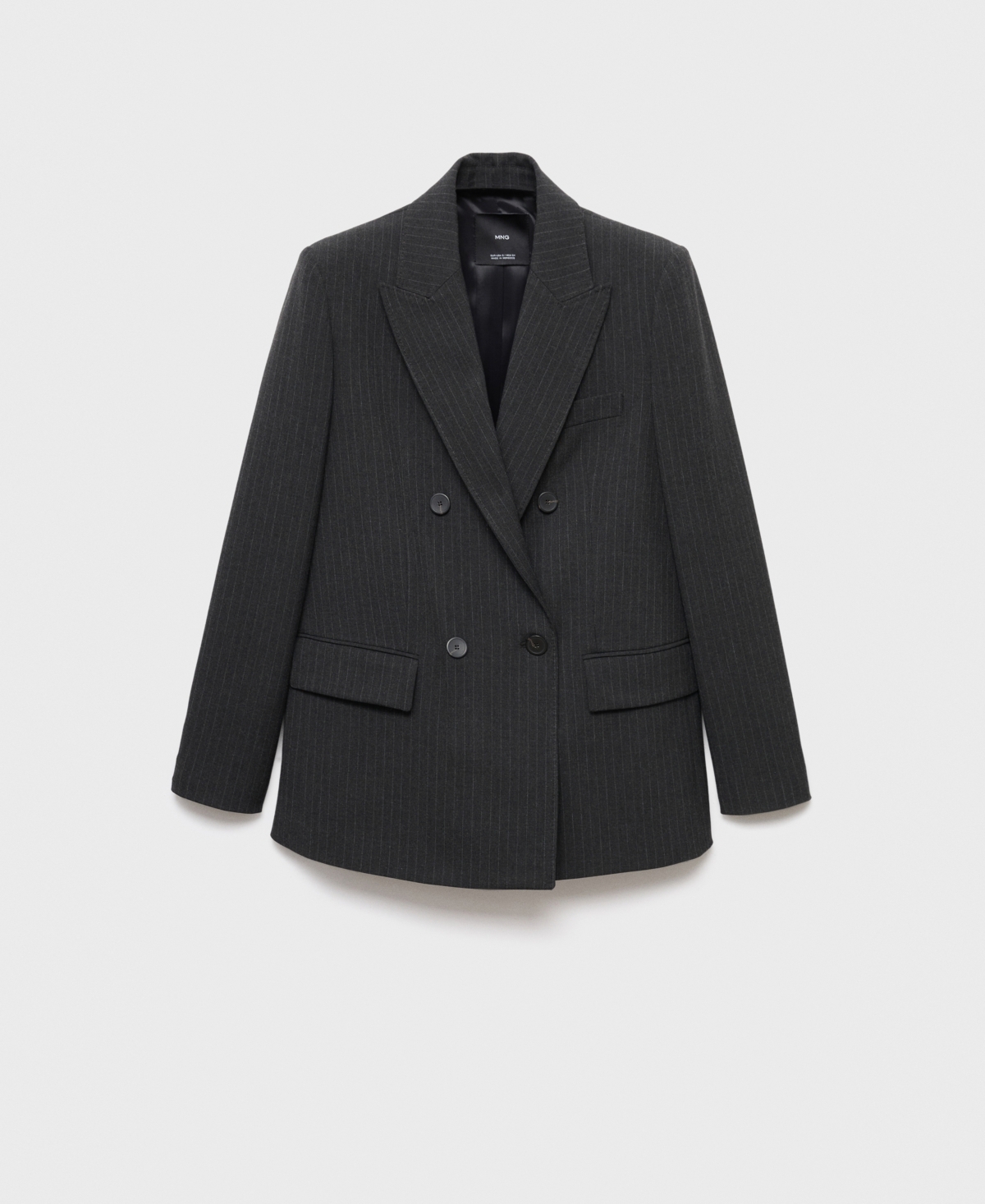 Mango Women's Pinstripe Suit Jacket In Black